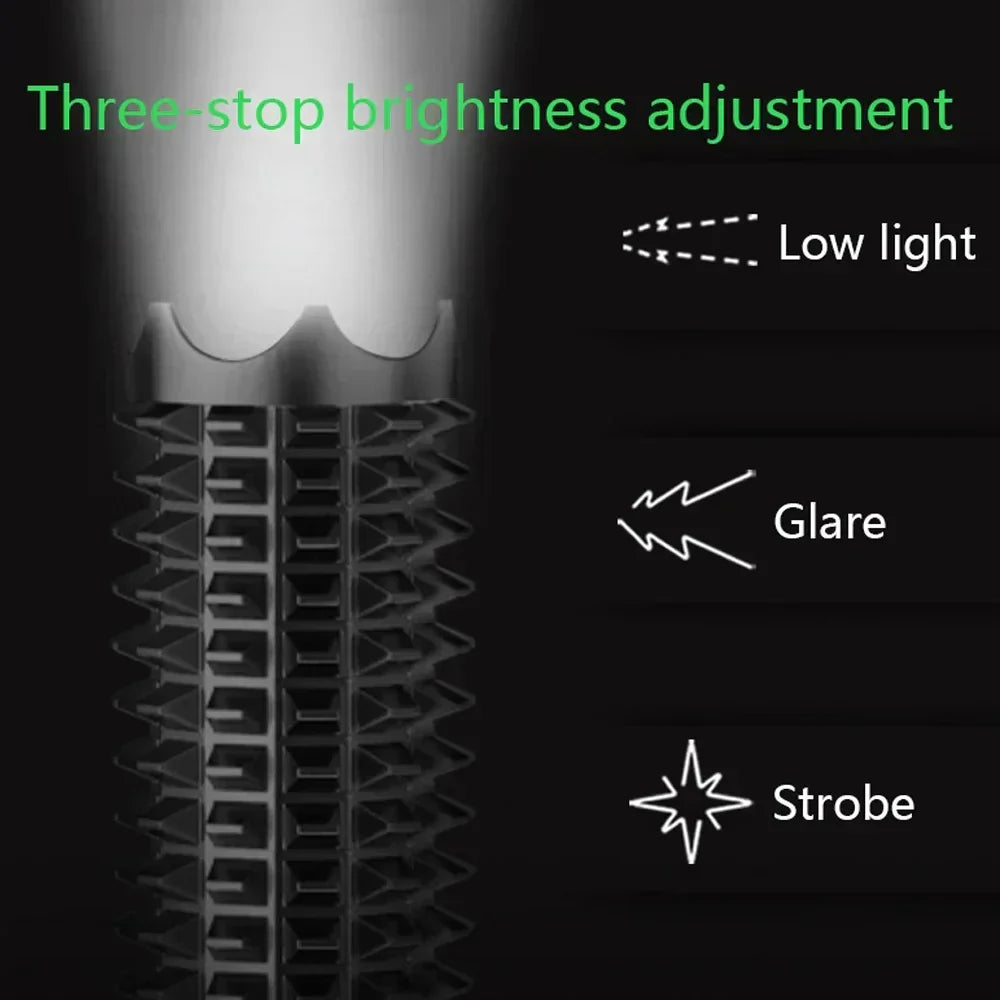 Self-defense tactics baton emergency flashlight